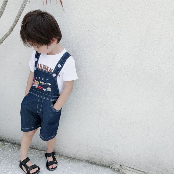 

miki baby carriage children's clothing boy children's baby train cotton light shorts baby's belt pants, Blue