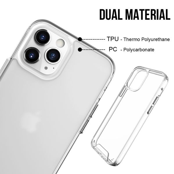 

premium rugged clear shockproof cell phone case cover for iphone 12 11 pro max x xr xs 6 7 8 samsung s20 s10 note20 plus s20ultra space case