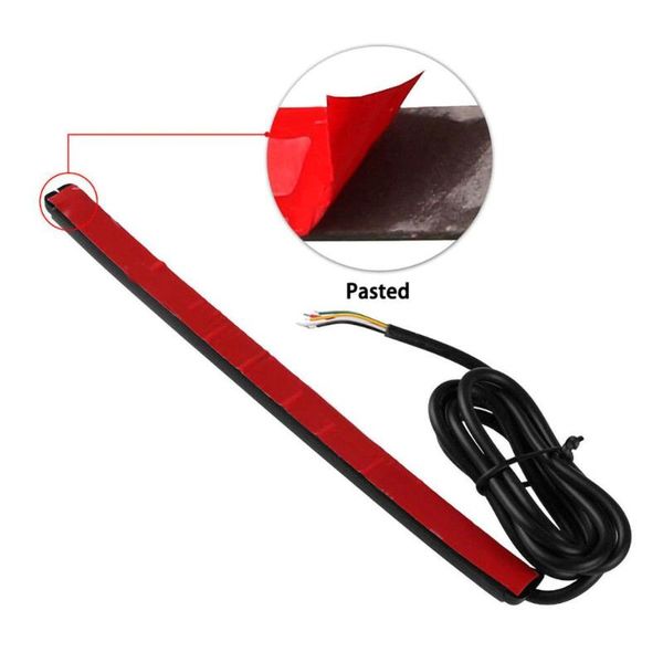 

4pcs 48 led motorcycle light bar strip tail brake sturn signal license plate light integrated 3528 smd red amber color