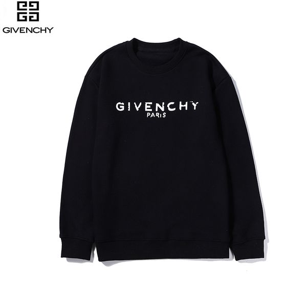 

fall of 2020 designers 100%cotton material sweatshirts fashion color printed alphabet can be washed with water process, Black