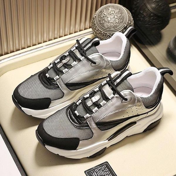 

mens luxury shoes b22 calfskin sneaker style sports lightweight autumn and winter footwears fashion classic skateboarding casual shoes sale, Black