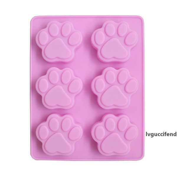 

wholesales 6 lattices jelly mold cat s paw handmade soap mold silicone cake moulds w9724