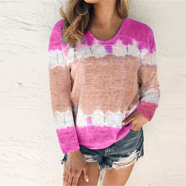 

spring tie dye women sweatshirts women's color block patchwork crew neck t-shirt casual tee oversized sweatshirt s-5xl #z, White;black