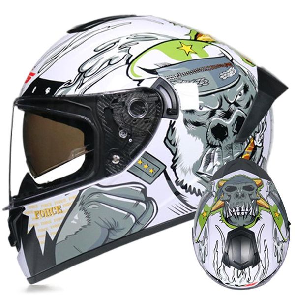 

motorcycle helmet casco riding moto double visor moto helmet biker racing motocross motorbike capacete dot approved