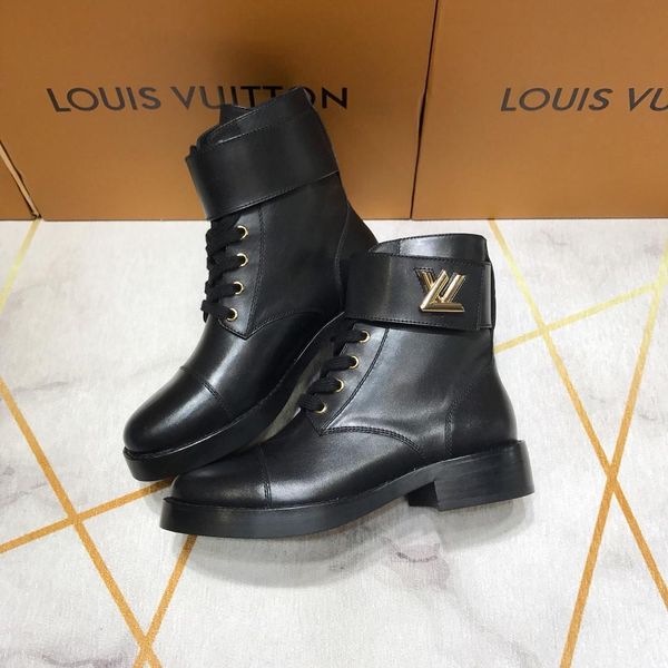 

2020 printed stripes short boots hook loop leather womens motorcycle boots,fashion personality wild womens martin boots size 35-42 00093, Black