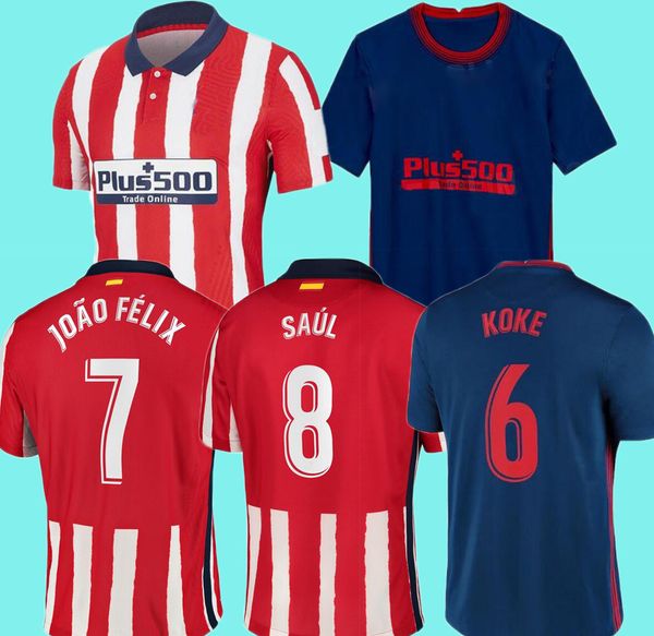 

20 21 atletico soccer jerseys joao felix 2020 2021 saul camisetas de fÃºtbol morata madrid mens jersey kids kit diego costa football shirt, Black;yellow