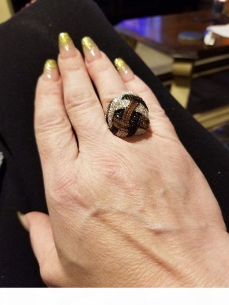 

2020 конструктор twist линии геометрия кубический цирконий обручальное свадебные кольца перста ювелирных изделий, Silver