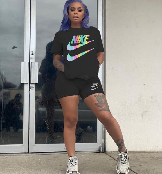 

2020 women two piece set and pants 2020 summer 2 piece set women tracksuit matching sets pink womens clothing, Gray