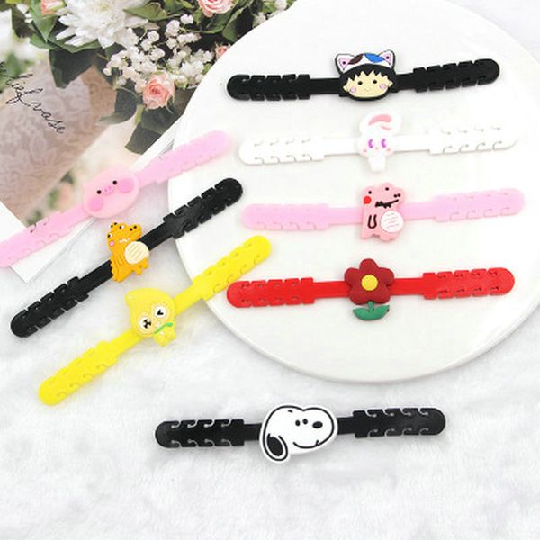 

2020 cartoon children third gear adjustable slip mask ear grips extension hook face masks buckle holder adjustable face mask hook icsxg, Black