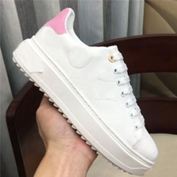 

casual shoes women travel leather lace-up sneaker 100% cowhide fashion lady flat designer running trainers letters woman shoe platf, Black