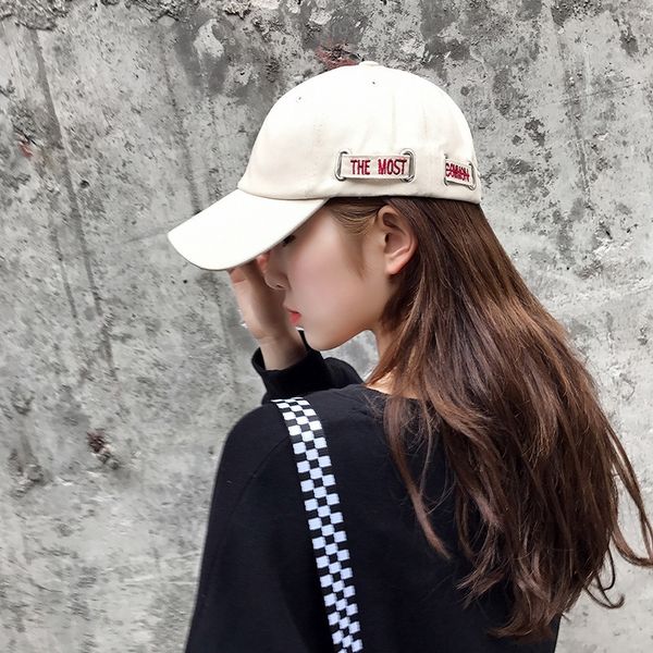

qtbfu baseball female summer student street trendsetter korean style all-match embroidery baseball sun hat sun hat letter cap male youth sun, Blue;gray