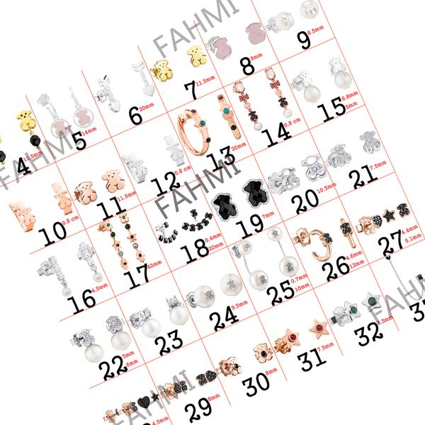 

fahmi 925 silver pink earrings romantic day at first sight fashion original jewelry for women gift