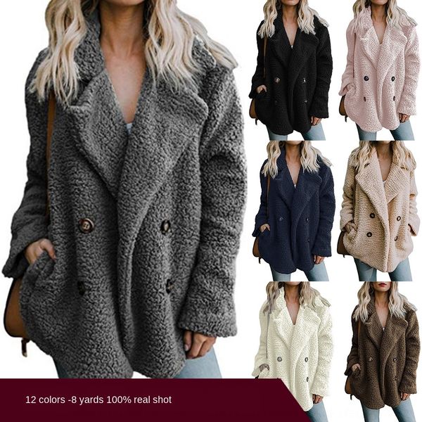 

утолщенные новый овечьей шерсти утолщенной свитер нового пальто женщин свитер овечьей шерсти пальто женщин, Black