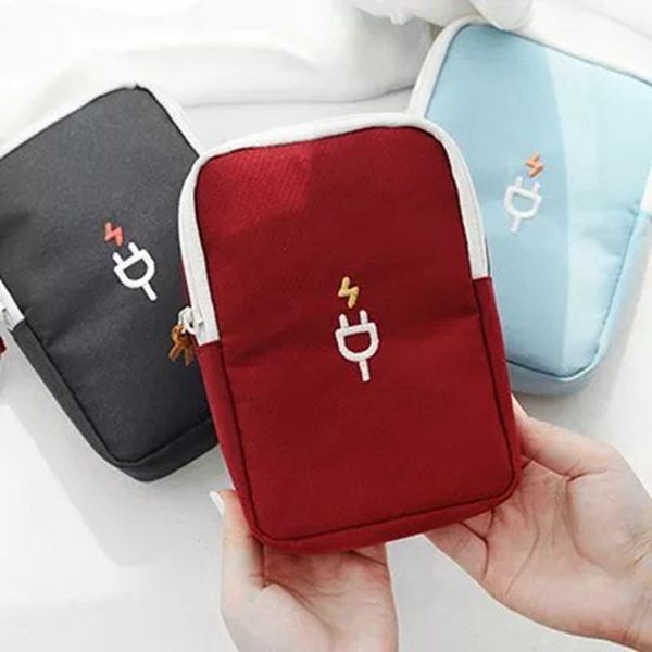 

mini cable bag travel usb gadgets cables case cloth box charger headset accessories digital for storage bag