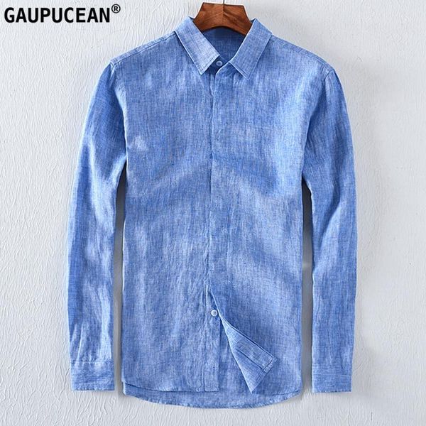 

100% linen cool dry fast breathable anti-static anti-radiation long sleeve man shirts quality blue summer flax men shirt, White;black