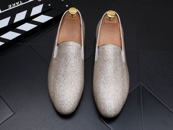 

autumn men casual shoes men loafers new slip on light youth shoes breathable fashion flat footwear sequined set of, Black
