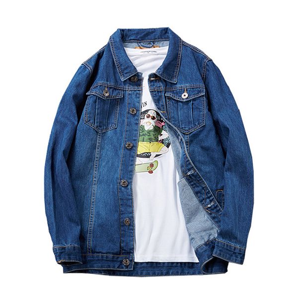 

new men's oversized denim jacket casual style personalized fashion denim shirt men, Black;brown