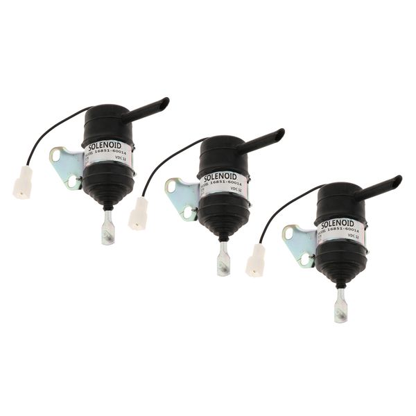 

3 pieces 16851-60014 fuel shut off solenoid for kubota tractor excavator