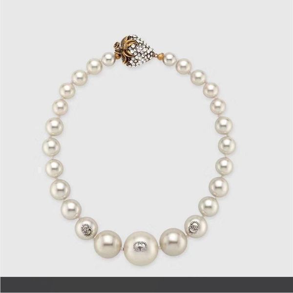 

new fashion women necklace gold plated strawberry pearl necklace for girls women for party wedding nice gift, Silver