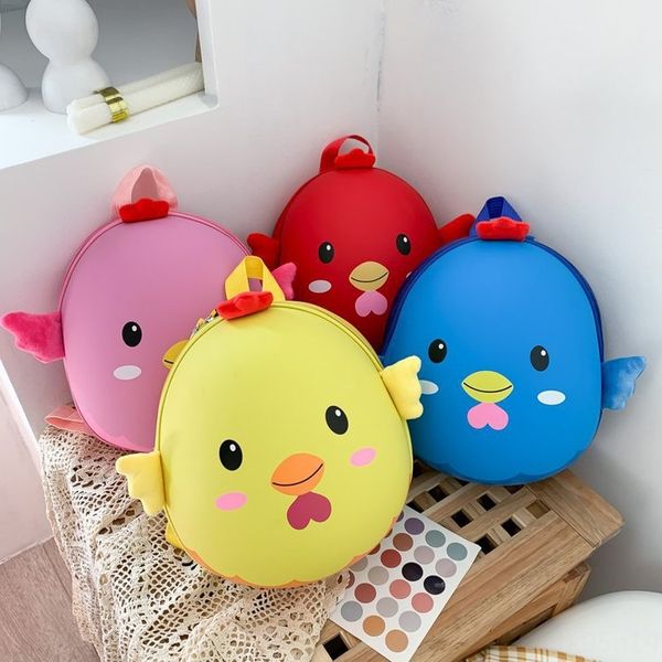 

2020 new waterproof children's eggshell bag cartoon cute chicken chicken backpack backpack kindergarten 3-4-5 years old baby bag