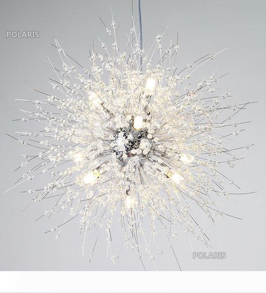 

lighting snowflake modern crystal chandelier nordic style ledlamp creative personality crystal model atmosphere pendant light fixture