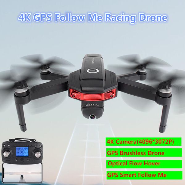 

4k 16 milliion hd gps follow me интеллектуальный wifi fpv rc drone 500m optical flow hover one key return удаленного управления вертолетом