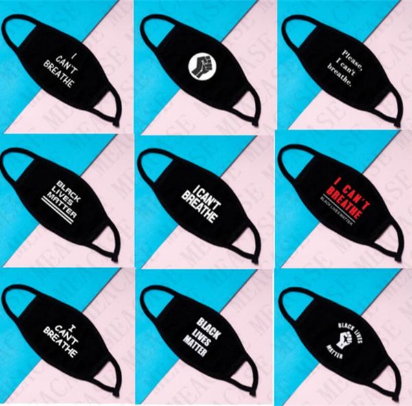 

i can't breathe cotton mask mouth-muffle covers black lives matter dustproof double layer face mask washable reusable masks new d7703, Blue