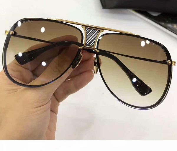 

vintage classic pilot sunglasses 2082 matte black gold frame and brown gradient lens sun glasses eyewear new with box, White;black