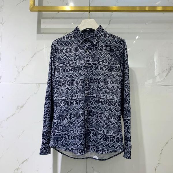 

2020 europe fashion wave of men 3d floral print casual shirt slim fit business silk shirt long sleeve male medusa shirts 3xl, White;black