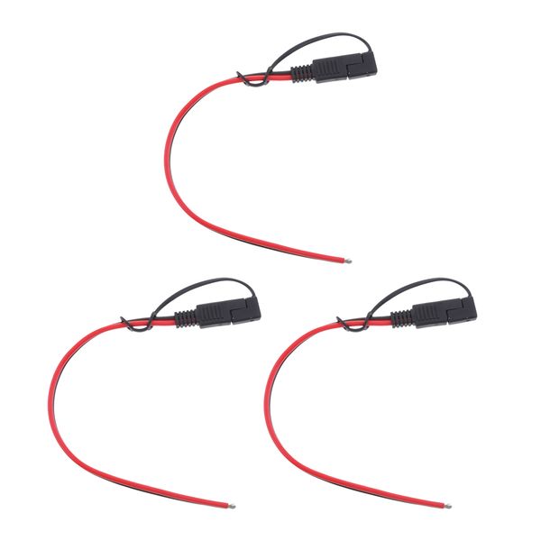 

3x 14awg solar battery sae plug harness diy extension connector cable