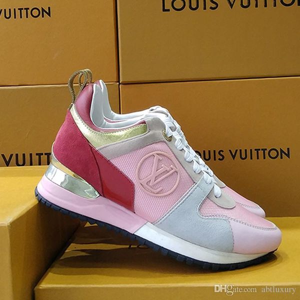 

new women breathable casual shoes lace -up luxury lady footwears with origin box zapatos de mujer womens shoes run away sneaker fashion type, Black