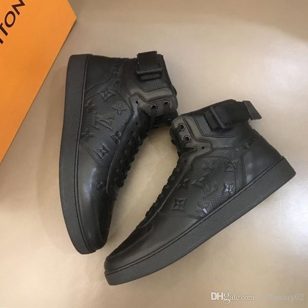 

luxury rivoli sneaker boot men 's shoes autumn and winter lightweight shoes vintage plus size lace -up casual men shoes scarpe da uomo, Black