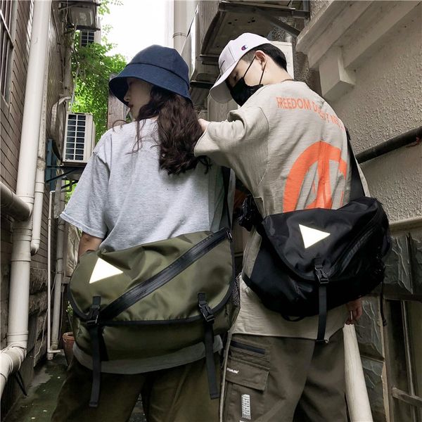 

wsdrv large capacity shoulder travel shoulder backpack men's messenger women's fitness dead flight wandering bag student backpack, White