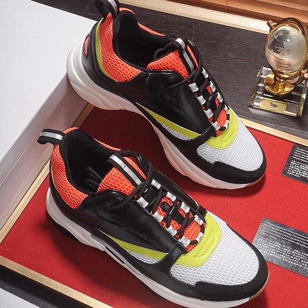 

mens shoes zapatillas hombre b22 black red and yellow canvas and calfskin sneaker lightweight outdoor walking soft footwears