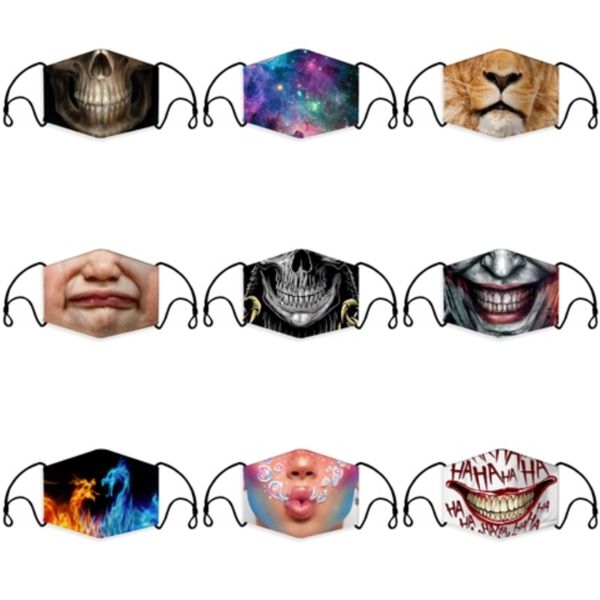 

jojo mouth mask s fun mouth muffle mask reusable dust warm windproof cotton mask 14 styles kka7885#401