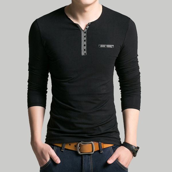 

чистый хлопок мужчина v-образный вырез с длинным рукавом slim fit большого размером плюс размер корейского стиль мода люди 8683 -40, White;black
