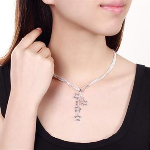 

wholesale - retail christmas gift 925 silver fashion jewelry necklace n84