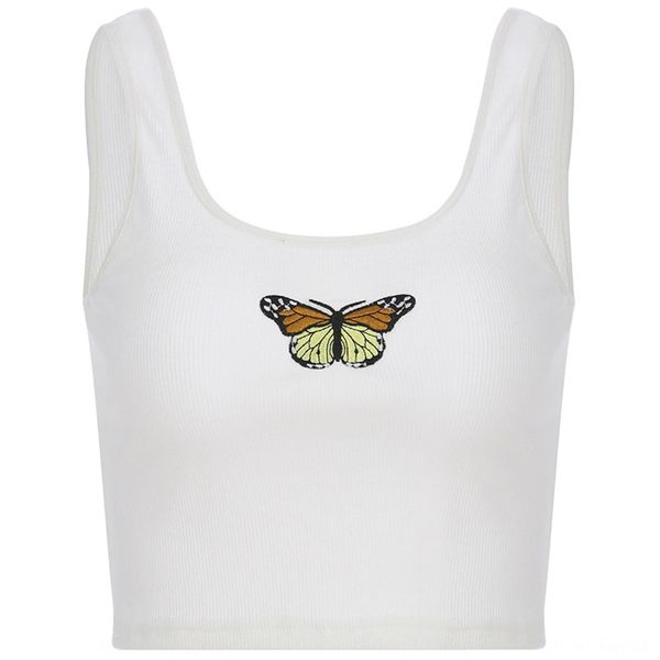 

embroidered young vest women's butterfly embroidered butterfly 2020 summer new women's clothing, Camo