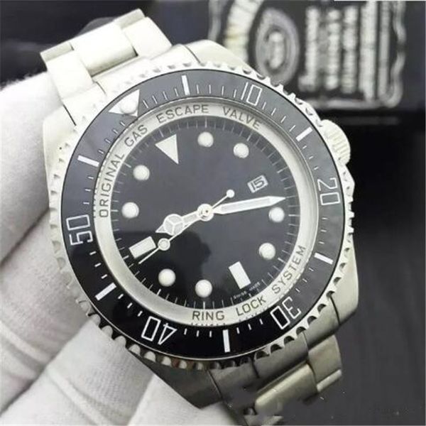 

men watch sea-dweller ceramic bezel 44mm stainless steel 116660 blso automatic black ceramic diver mens watches wristwatches, Slivery;brown