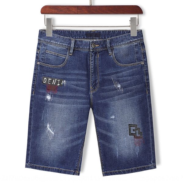 

summer fashionable denim shorts shorts and trousers and trousers men's pants men's 5-point pants breeches 2r012, Blue