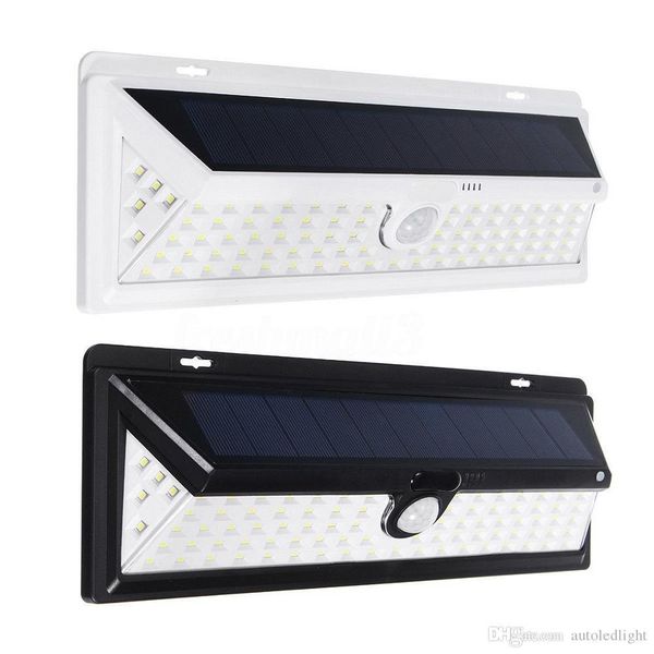 

90 leds led solar light lamp waterproof pir motion sensor garden street light powered wall lamp for outdoor lighting