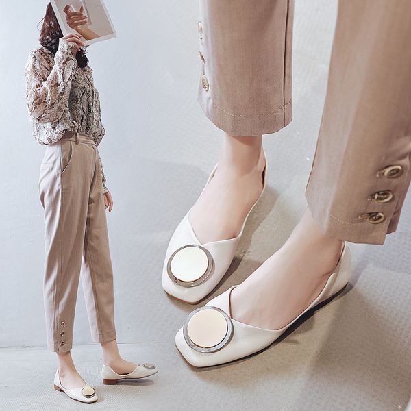 

2020 summer candy color pumps shoes women low heel shoes slip on shallow dress female zapatos mujer office work, Black