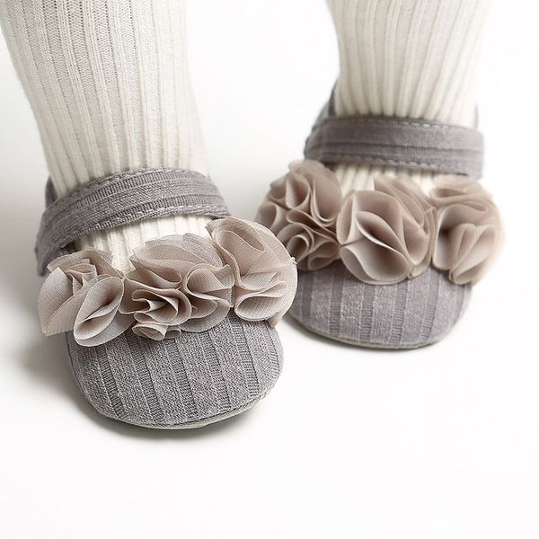 

new cute flower baby girl обувь покрытием хлопок soled новорожденный малыш обувь сплошной цвет цветов принцессы младенческая младенца