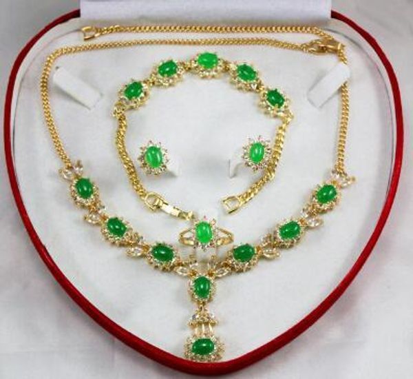 

special set 0041 zircon necklace, earing, bracelet , ring set, Black