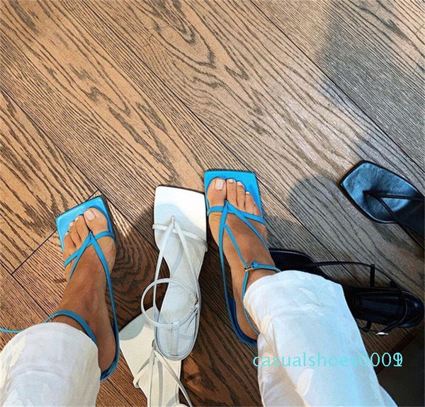 

gladiator sandals high heels shoes fall street look females square head open toe clip-on strappy sandals women 09c c01, Black