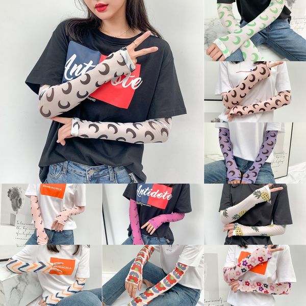 

yang mi sun-proof ice silk yang mi art sunscreen driving a elegant style girl's arm sleeve arm sleeve driving artifact summer, Black