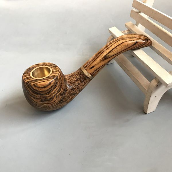 Removível portátil de madeira sólida de tubulação simples de tubulação antiquado fumadores Set Cigarette Smoking Pipes charuto Mão Filtrar Dicas Tobacco