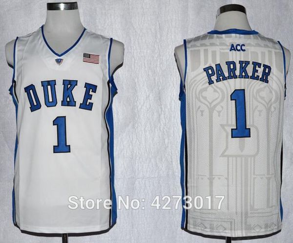 

mens parker 1 duke blue devils college basketball jersey stitched s-xxxl ncaa, Gray