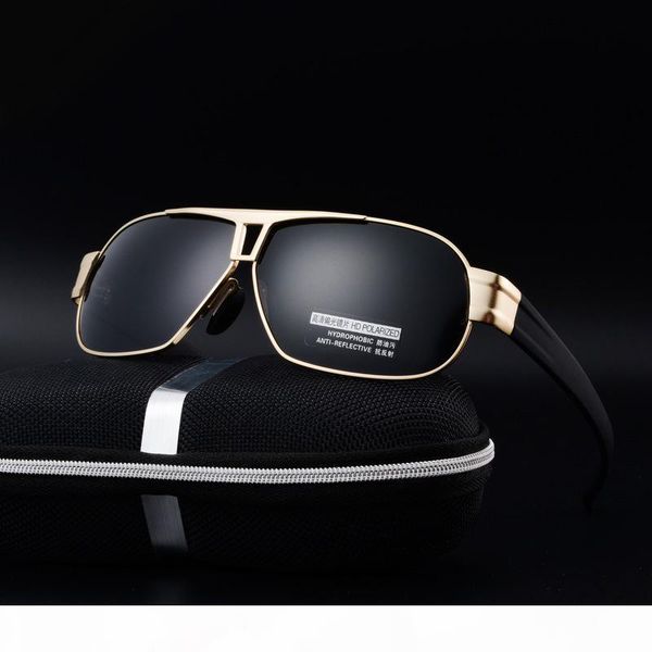 

wholesale 2018 new men's polarized sunglasses brand designer hd vintage sun glasses metal frame eyewear gafas de sol hombre, White;black