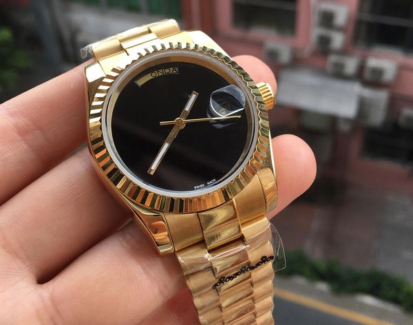 

luxury daydate rose gold orologio luxury men watch designer watches day-date president automatic watches 2813 automatic wristwatches, Slivery;brown